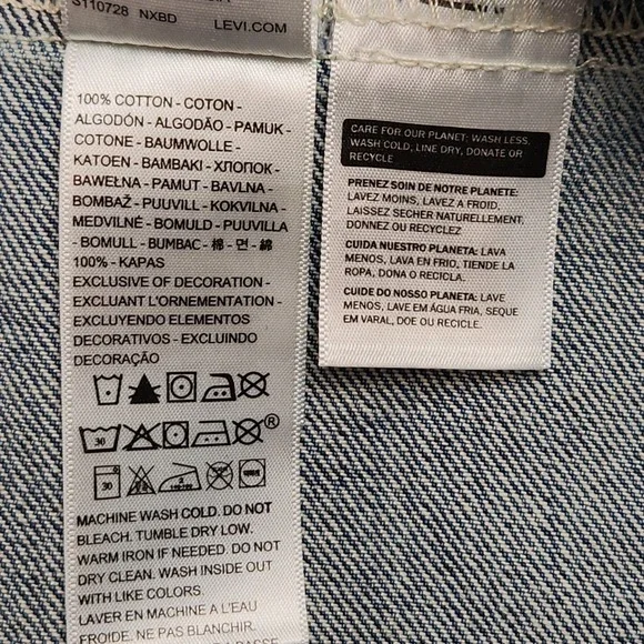 Levis Relaxed Fit Denim Trucker‎ Jacket Mens Small Light Wash Blue Jean - Picture 6 of 16